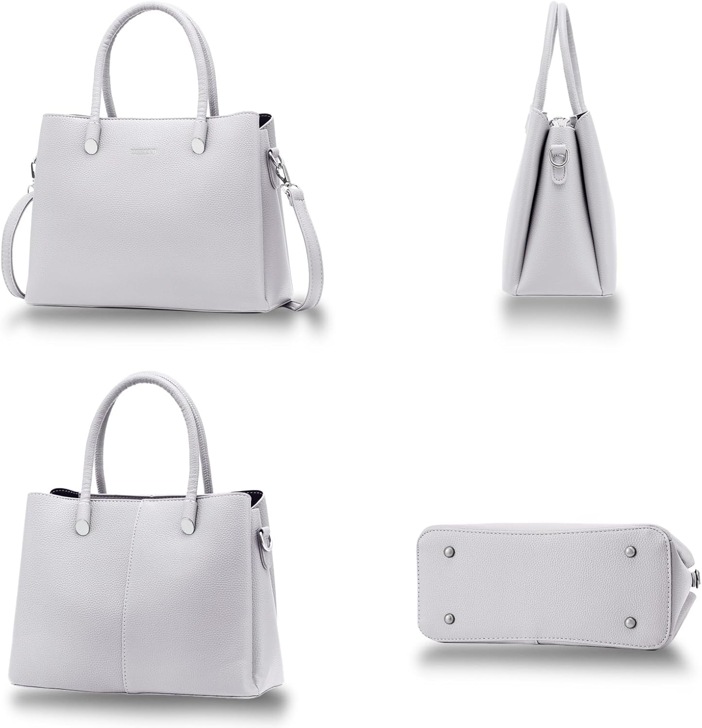 Women's Top-Handle Handbags PU Leather Satchel Handbag with Detachable Shoulder Strap for Casual, Work, Traveling