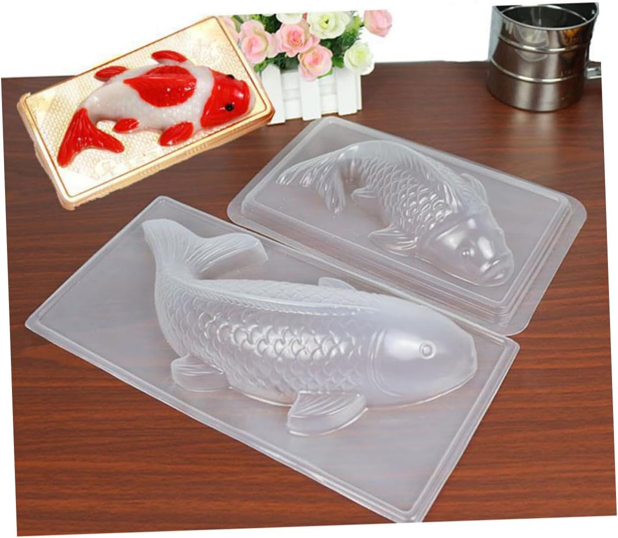 10pcs Chinese Style Fish Pattern Cake Mold Diy Jelly Chocolate Fondant Molds Pp Steam for Desserts and Crafts Easy Clean Fun Baking Experience