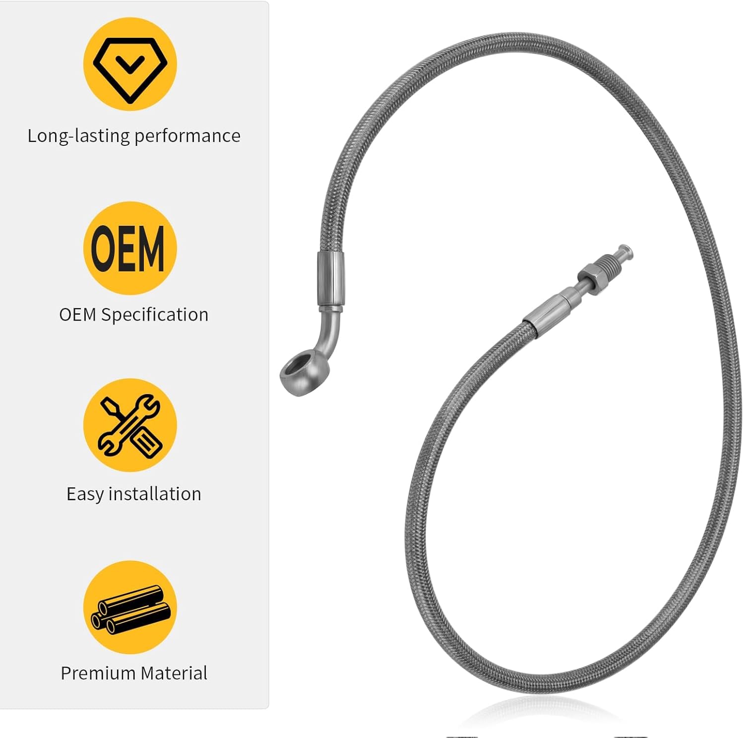 M MATI Front Right Brake Hose Line for Polaris Scrambler 850 2013 Sportsman 550 850 2011-2013 1911687