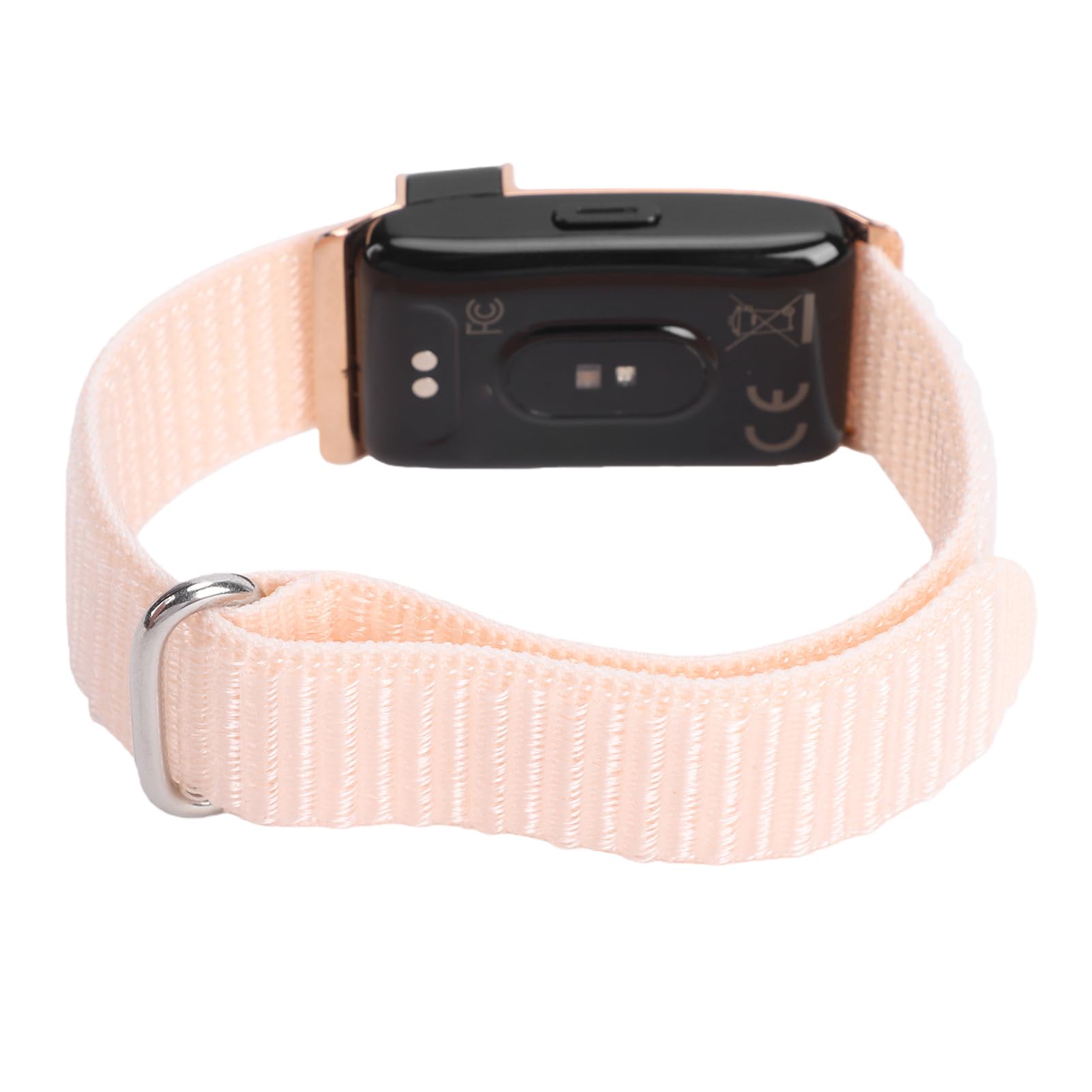 Bracelet Intelligent Traqueur de Forme Physique, élégant, étanche, pour Les Amateurs de Sport et de Fitness, Conception en Nylon (Or Rose)