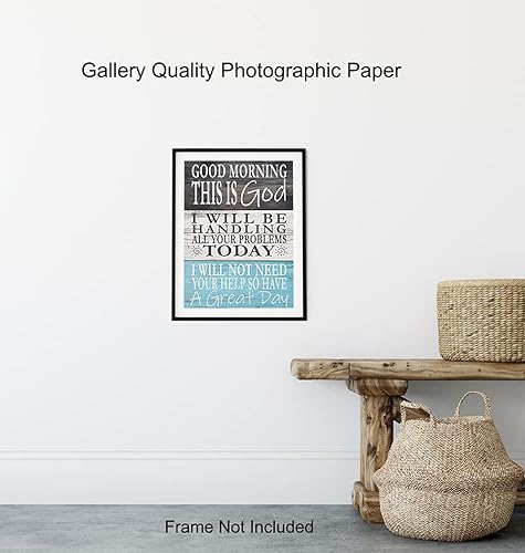 Vista 8 de God Wall Decor - Religious Wall Decor - Spiritual Christian Gifts for Women, Men - Catholic Gifts - Funny Christian Wall Art - Inspirational Quotes