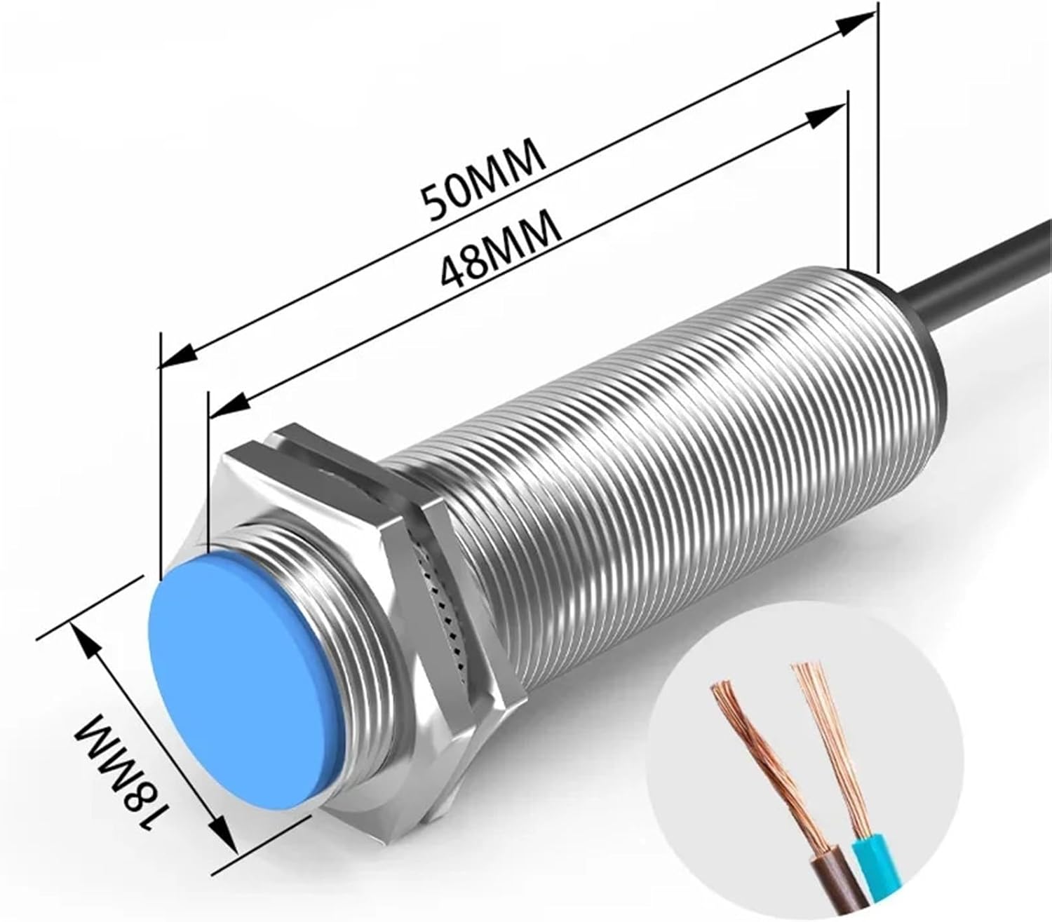 Magnetic Switch Proximity Sensor Lg18a3 Premium M18 Cylinder Series 10-30 90-220v 10mm Sensing Distance No Nc(AC 2-Wires NO)