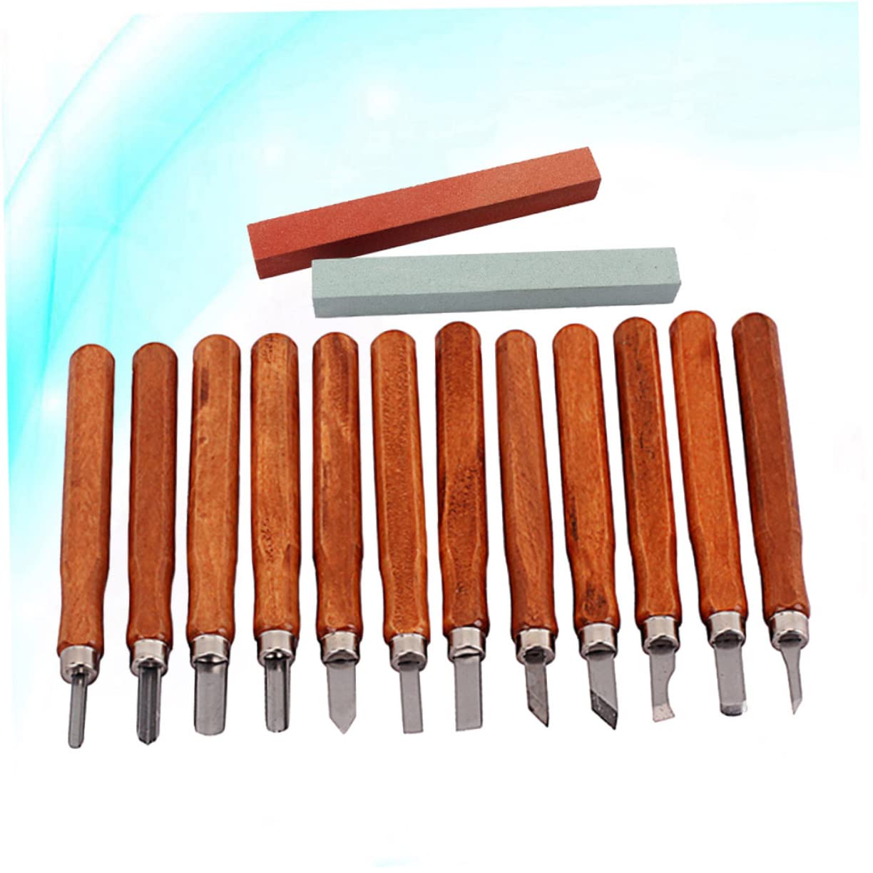 Mikinona Set Di 12 Strumenti Per La Riparazione Di Chitarre Pietre Abrasive Per La Manutenzione Di Chitarre Acustiche Accessori Artigianali