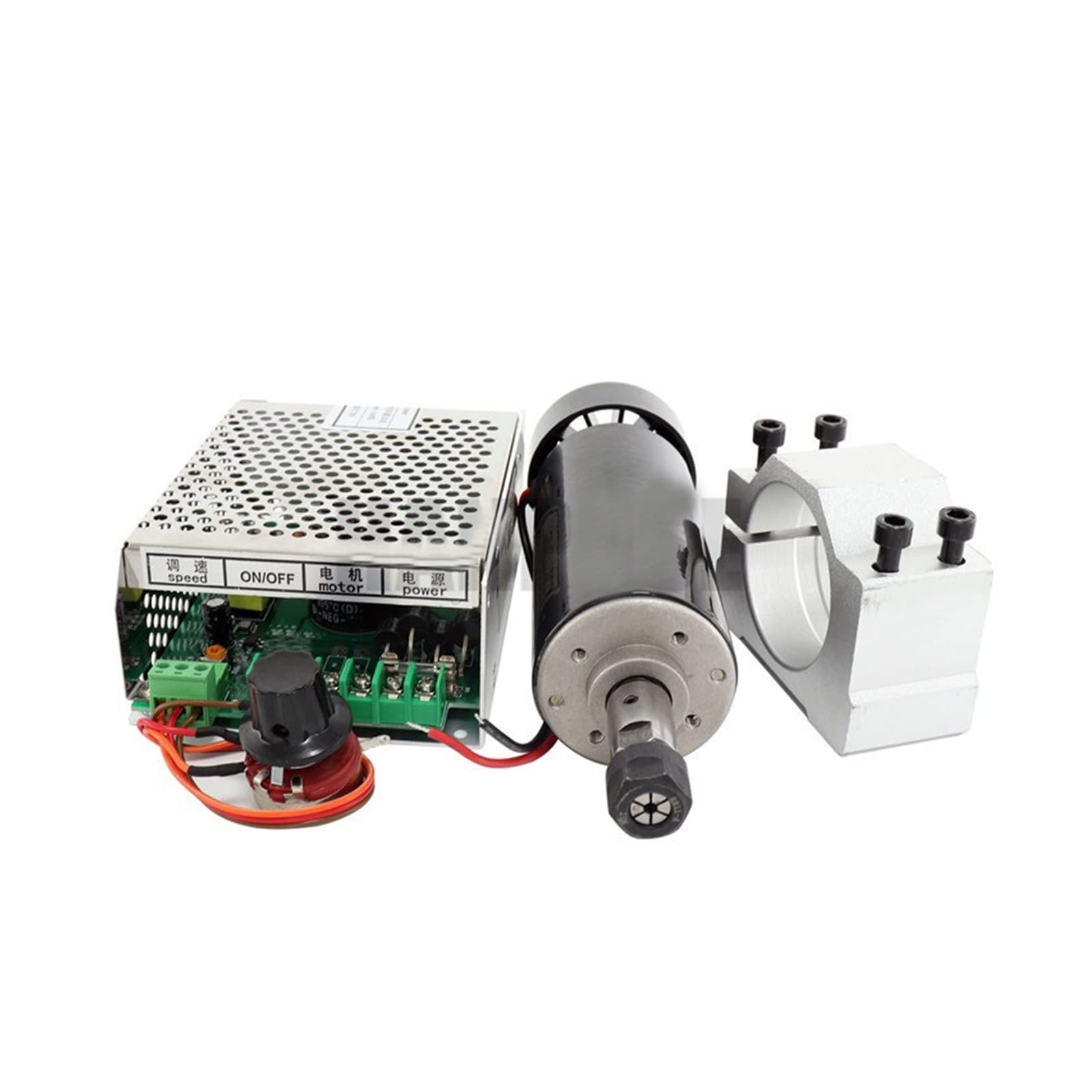 CVFRDD CNC Spindle Motor Kit 0.5kw Clamps Air Cooled Spindle ER11 Chuck CNC 500W Motor + Power Supply Speed Governor