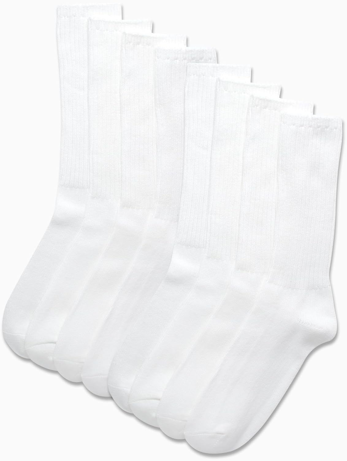 Calvin Klein Mens Crew Socks - 8 Pack Stretch Performance Cotton Blend Cushioned Crew Cut Athletic Socks for Men (Size: 7-12)