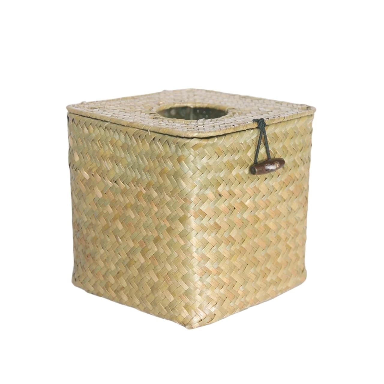 Dvmsief Khaki Tissue Box Cover Square Tissue Box Cover To Hold Napkins Perfect For Decorating A Bathroom Or Cottage(Khaki)