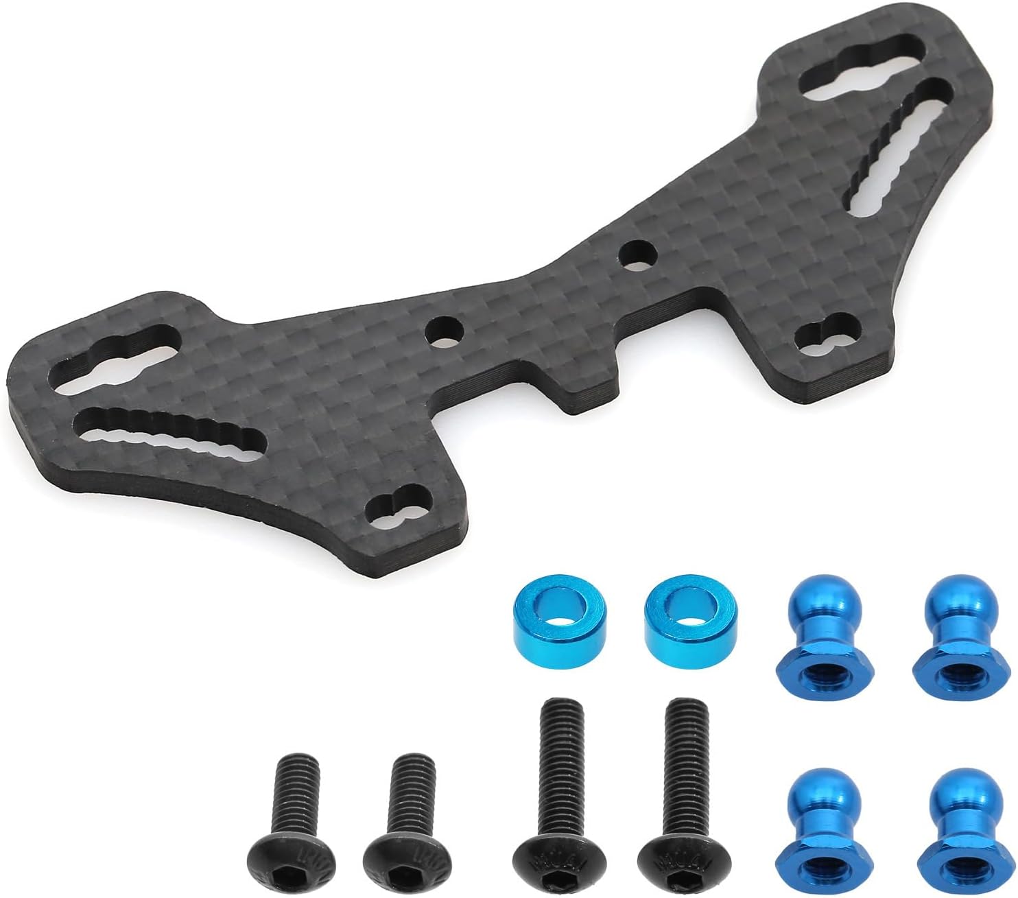 Rear Shock Tower Mount Carbon Fiber Shock-absorbing Bracket for Tamiya TT02 TT02B TT-02 TT-02B 1/10 RC Car Upgrade Parts Accessories