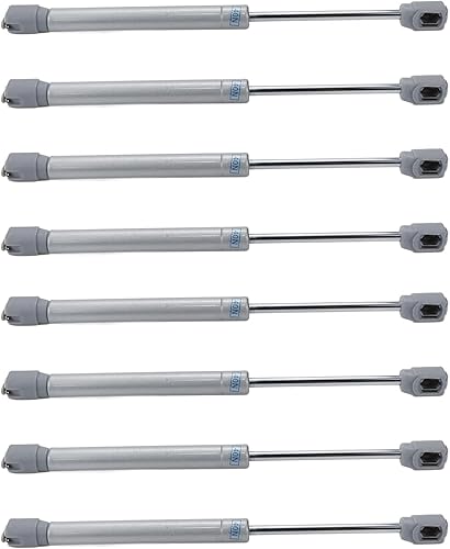 Miniatura 10 de S SYDIEN 2 puntales de gas de 40 N8 libras, tapa de resorte, soporte neumático para elevación de puerta de gabinete