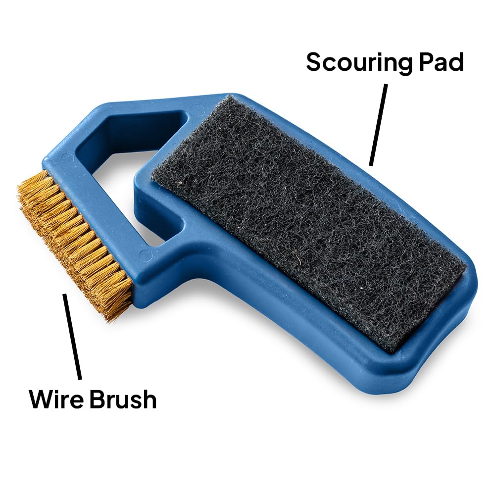Rockler Saw Blade Cleaning Kit - Cleaner for Circular, Table Saw & Miter Blades 6-1/4'' to 12'' - Scrubber, Dish & Holder - Woodworking Tool Care Set for Removing Pitch, Resin, Dirt Build-Up