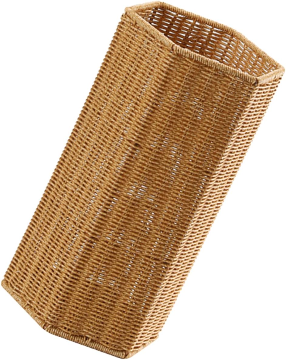 Umbrella Holder for Entryway and Indoor Large Rattan Storage Basket Plastic Base