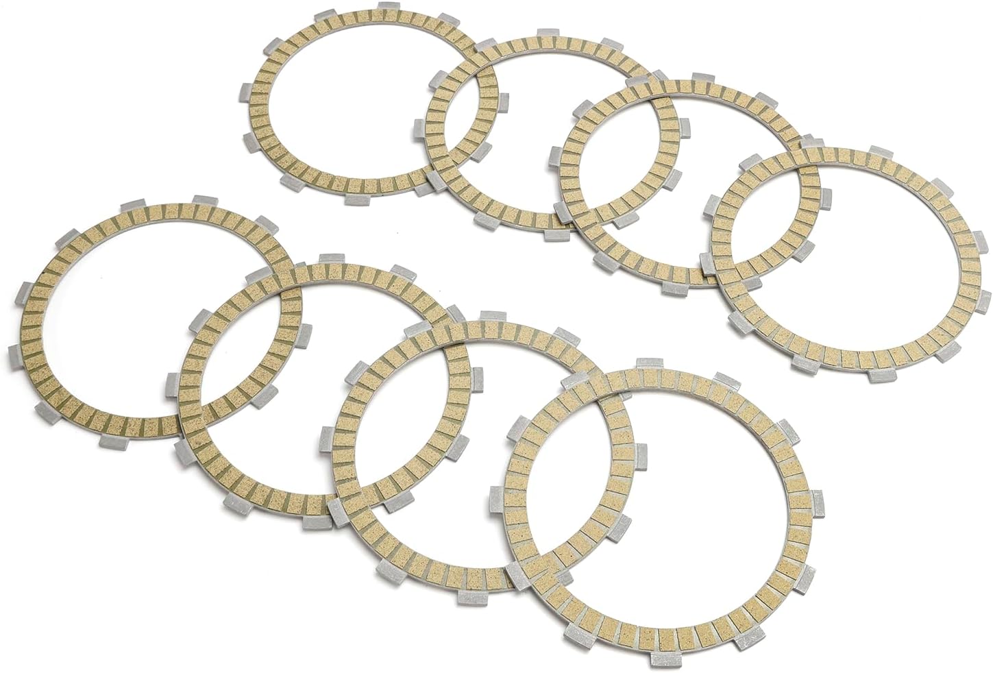 Clutch Plate Kit - Friction Plates Fit for Kawasaki ZG1300 1989,ZN1300 Voyager 1983-1988,VN1500 Vulcan 1500 Classic Tourer 1998-2001,VN1600 Vulcan 1600 Classic 2003-2008