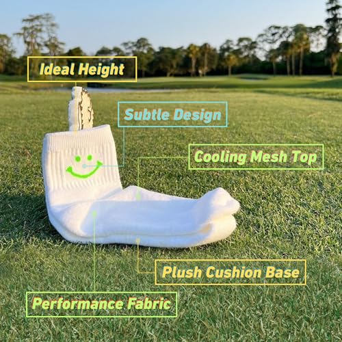 DEL CAMPO Performance Golf Socks – Premium Quarter-Height, Moisture-Wicking Athletic Socks with Mixed Designs Variety 3-Pack3