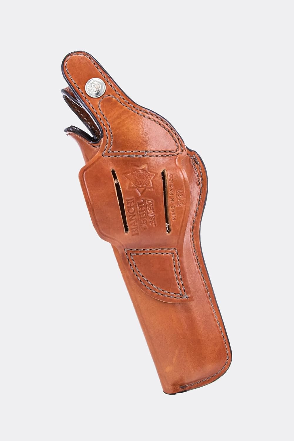 Bianchi Model 5BHL Thumbsnap Suede Lined Belt Gun Holster - Revolver, Tan