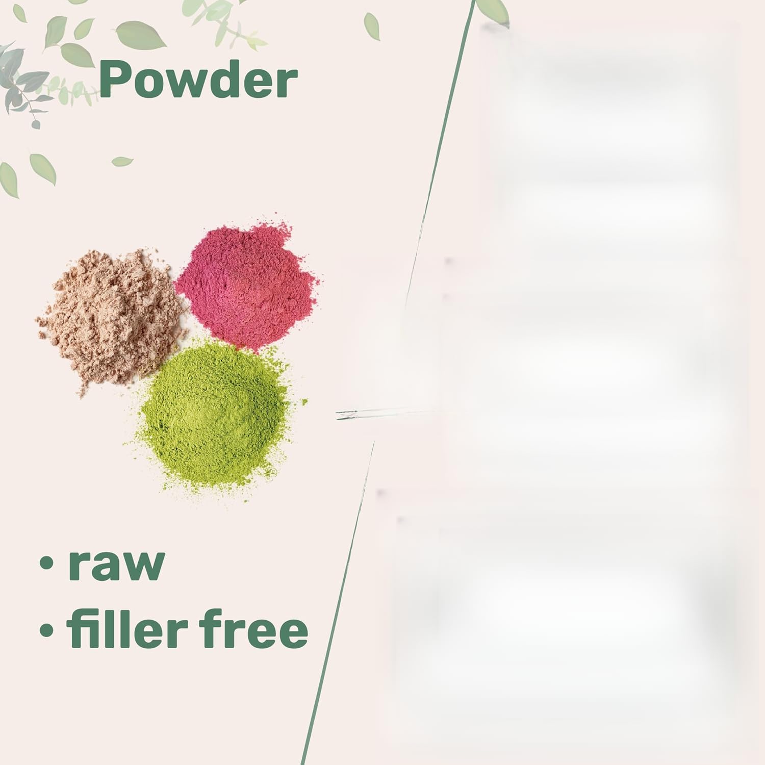 Poudre de peptides multi-collagènes, collagène sans saveur | Type I, II, III, V, X hydrolysé avec biotine, acide hyaluronique, vitamine C – Collagène sans saveur pour femmes et hommes