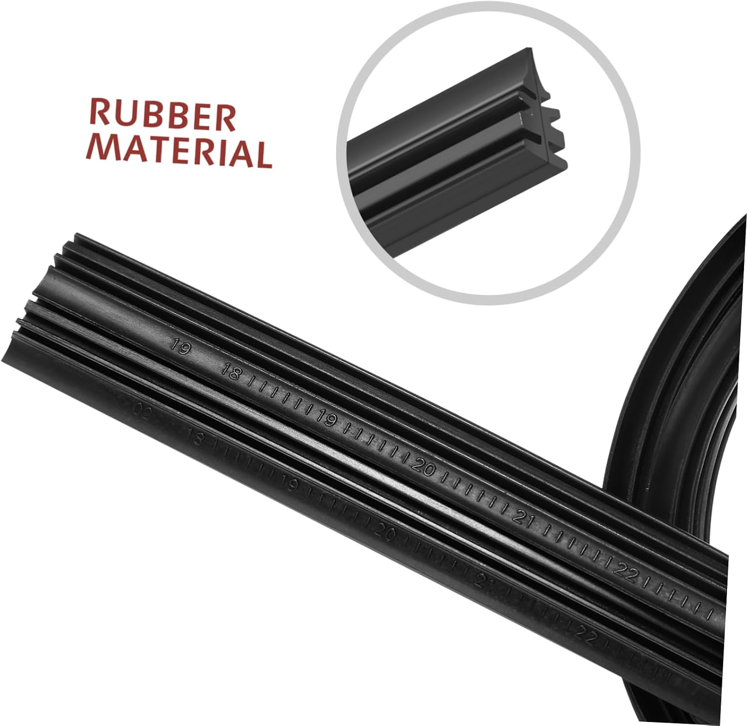 2pcs Durable Rubber Windscreen Wiper Strips Easy to Install Wiper Rubber Stripe for Automotive Replacement for Efficient Rain