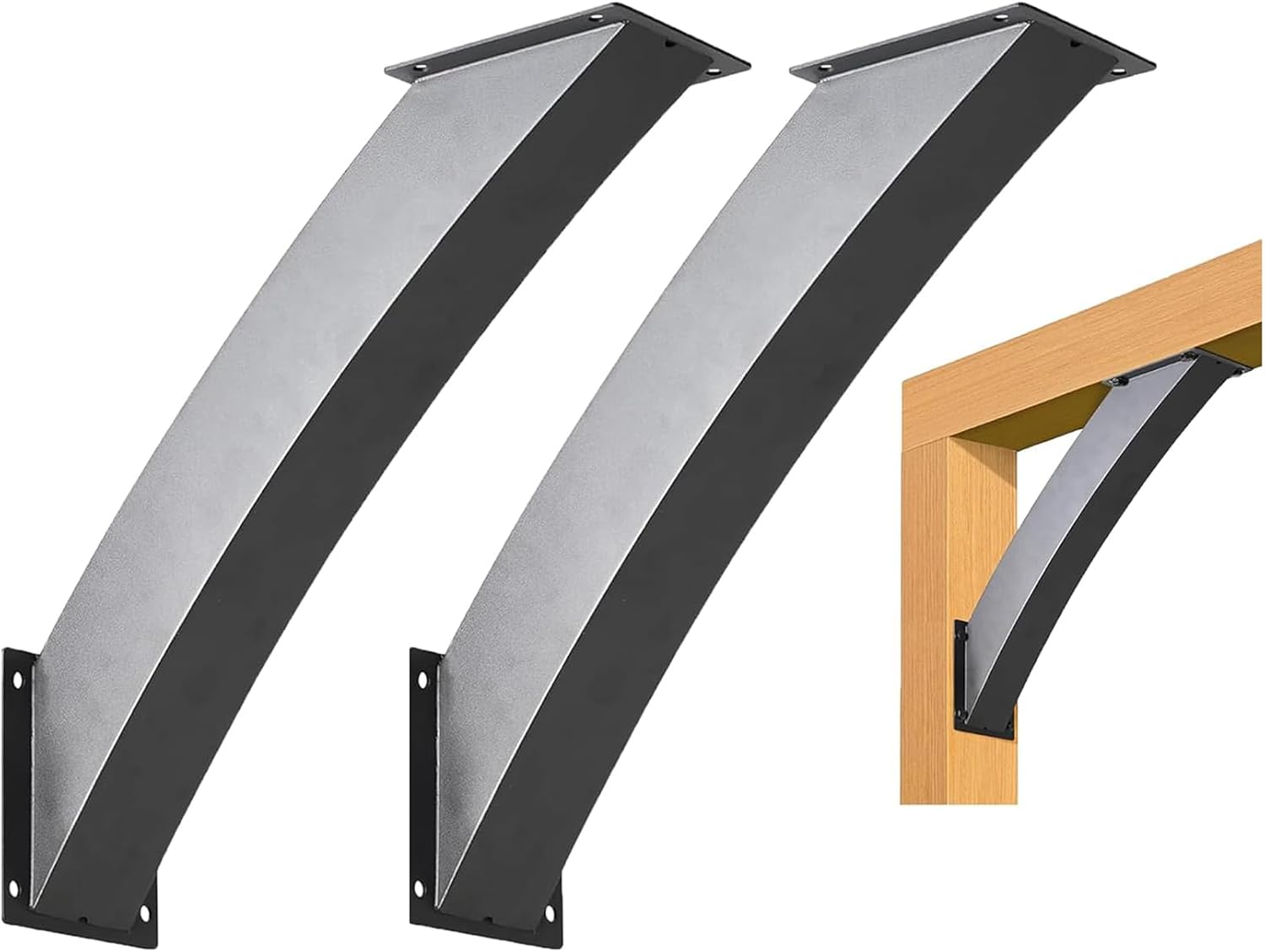 Soportes de ángulo 45° para vigas y pérgolas, acero, pack 2 piezas miniatura 1
