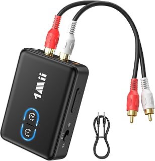 1Mii RCA Bluetooth Transmitter Receiver for TV to 2 AirPods or Headphones