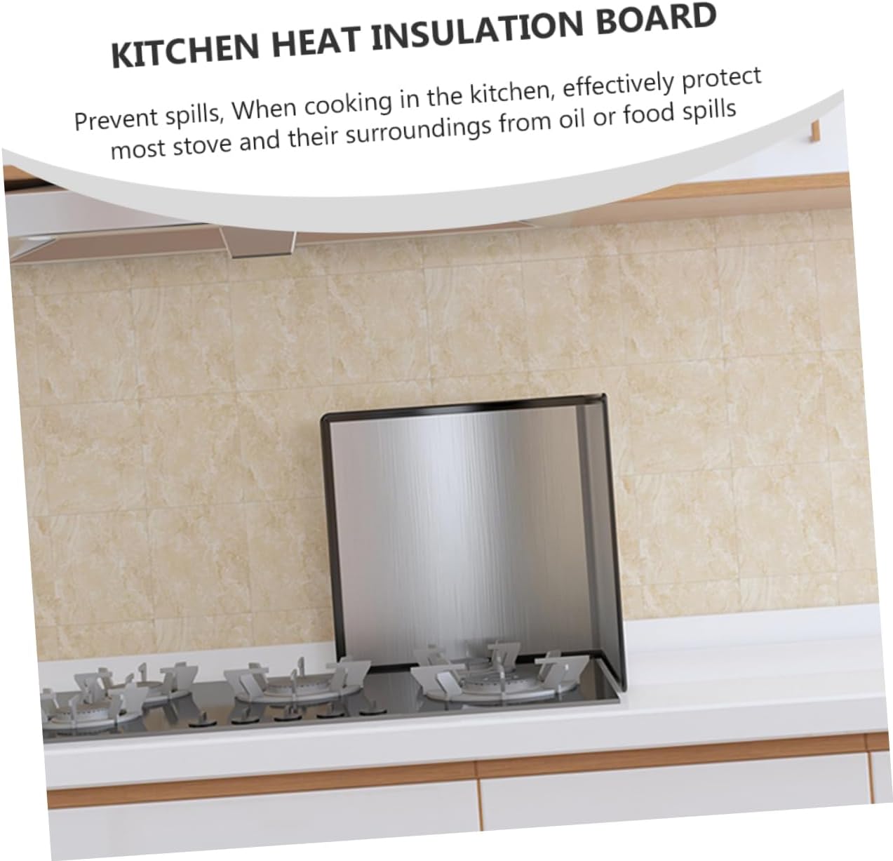 KICHOUSE Oil Baffle Cooking Oil Deflector Easy to Use Wall Protector for Gas Stove Cooking Gadget for Frying