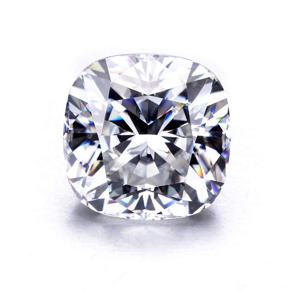 White D Color Cushion Cut Moissanite Loose with Certificate Jewelry Making (8.5x8.5mm 3.0ct)