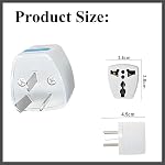 Canada vers l'Australie, la Chine, Adaptateur de prise de voyage Nouvelle-Zélande (Type I), 3 En cours 3 Adaptateur de socket universel pour les touristes internationaux CN/AU Adaptateur de prise(4 Boîte)