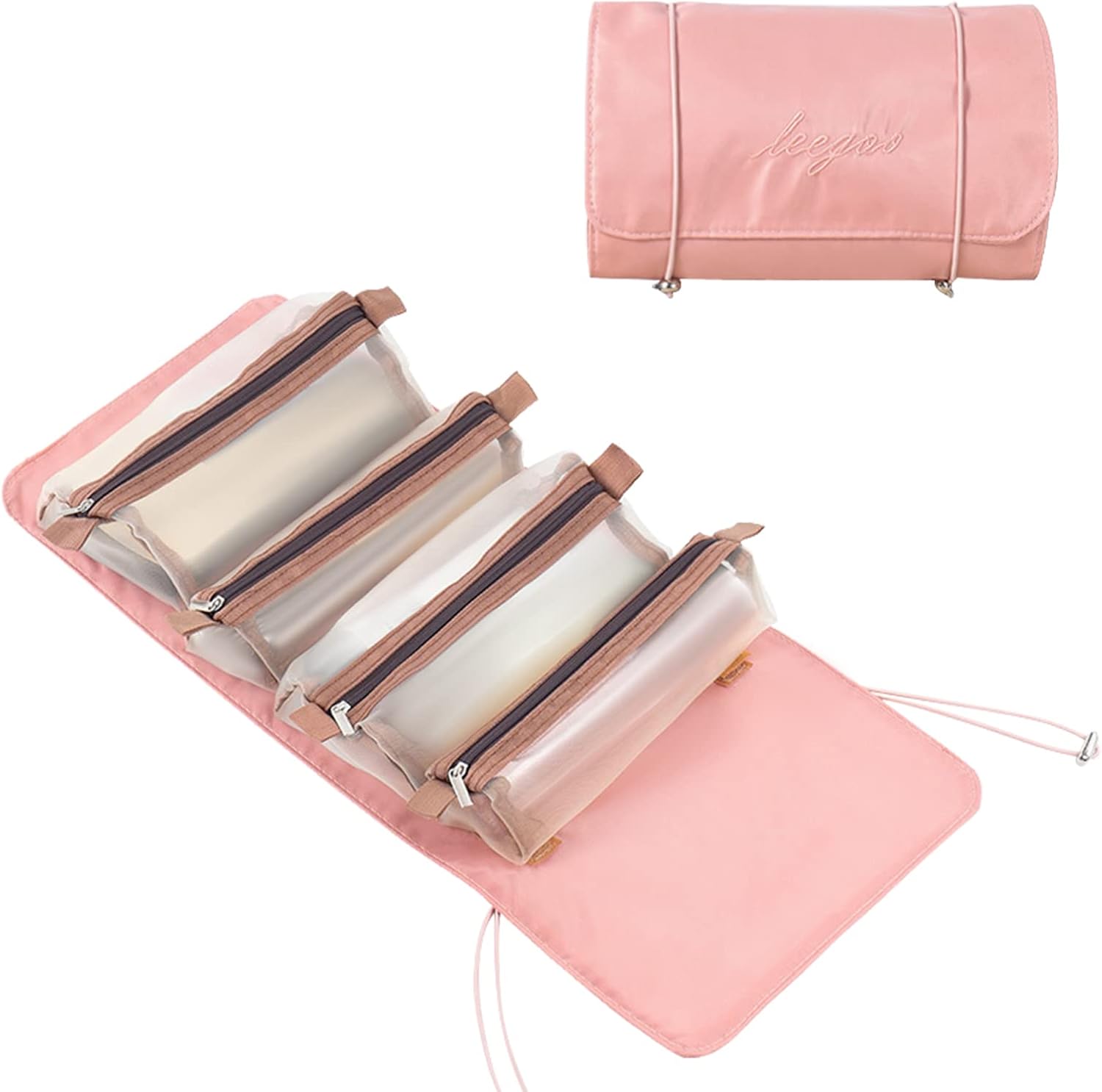 4kits Hanging RollUp Makeup Bag/Toiletry Kit/Travel