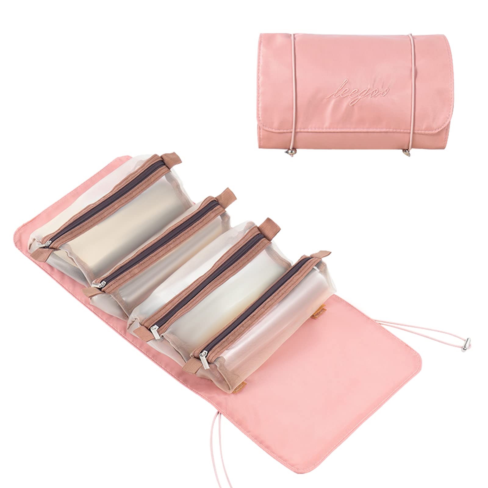 4kits Hanging RollUp Makeup Bag/Toiletry Kit/Travel Organizer for