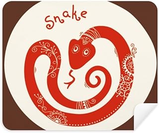 Year of Snake Animal China Zodiac Red Cleaning Cloth Screen Cleaner 2pcs Suede Fabric