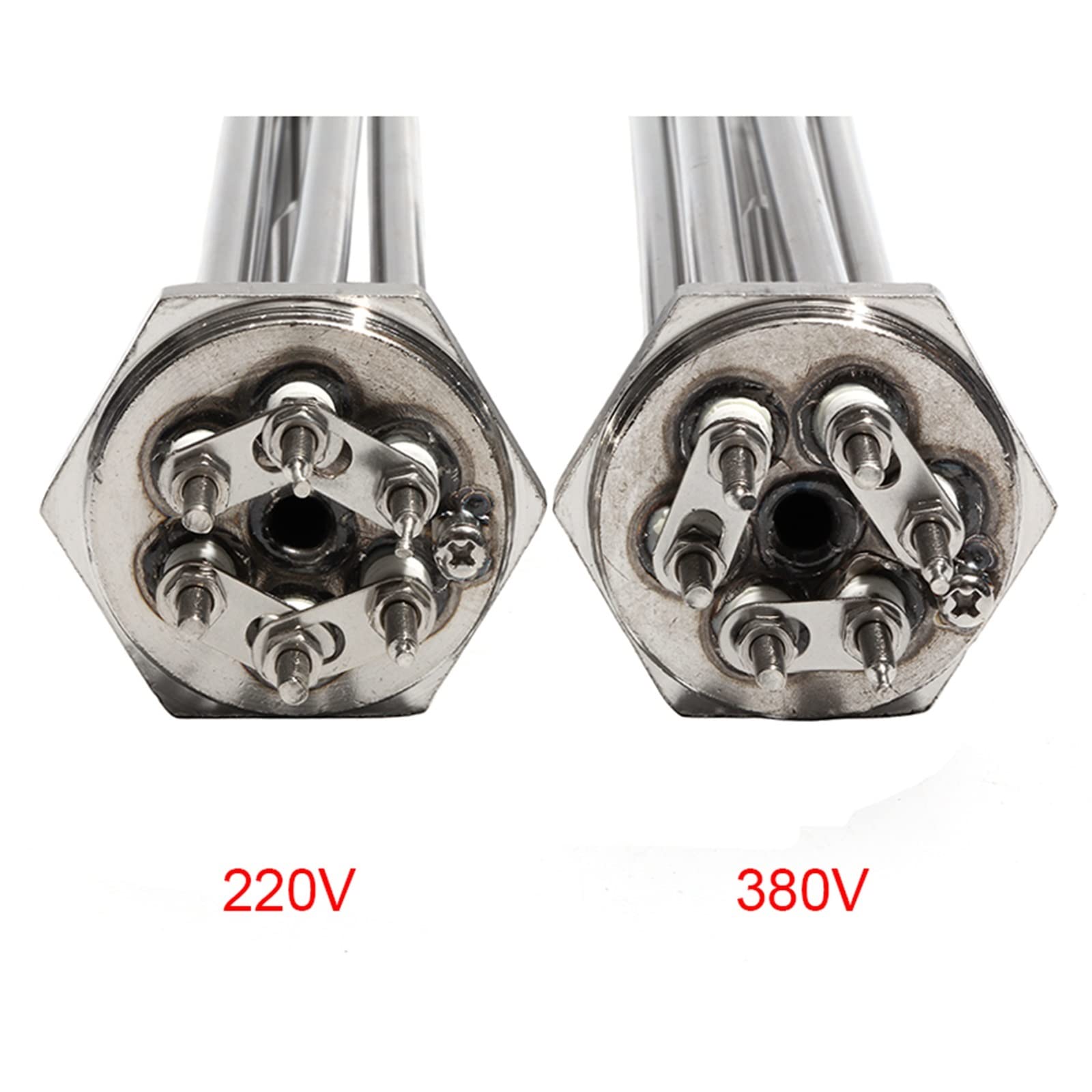 DHVIJA 1 1/4" Calentador De Inmersión BSP/DN32 Thread 304SUS Con Sonda Y Tornillo De Tierra Con Accesorios 3/4. 5/6/9/12KW Elemento Calefactor Joyous (Size : A-220V, Color : 9KW 290mm