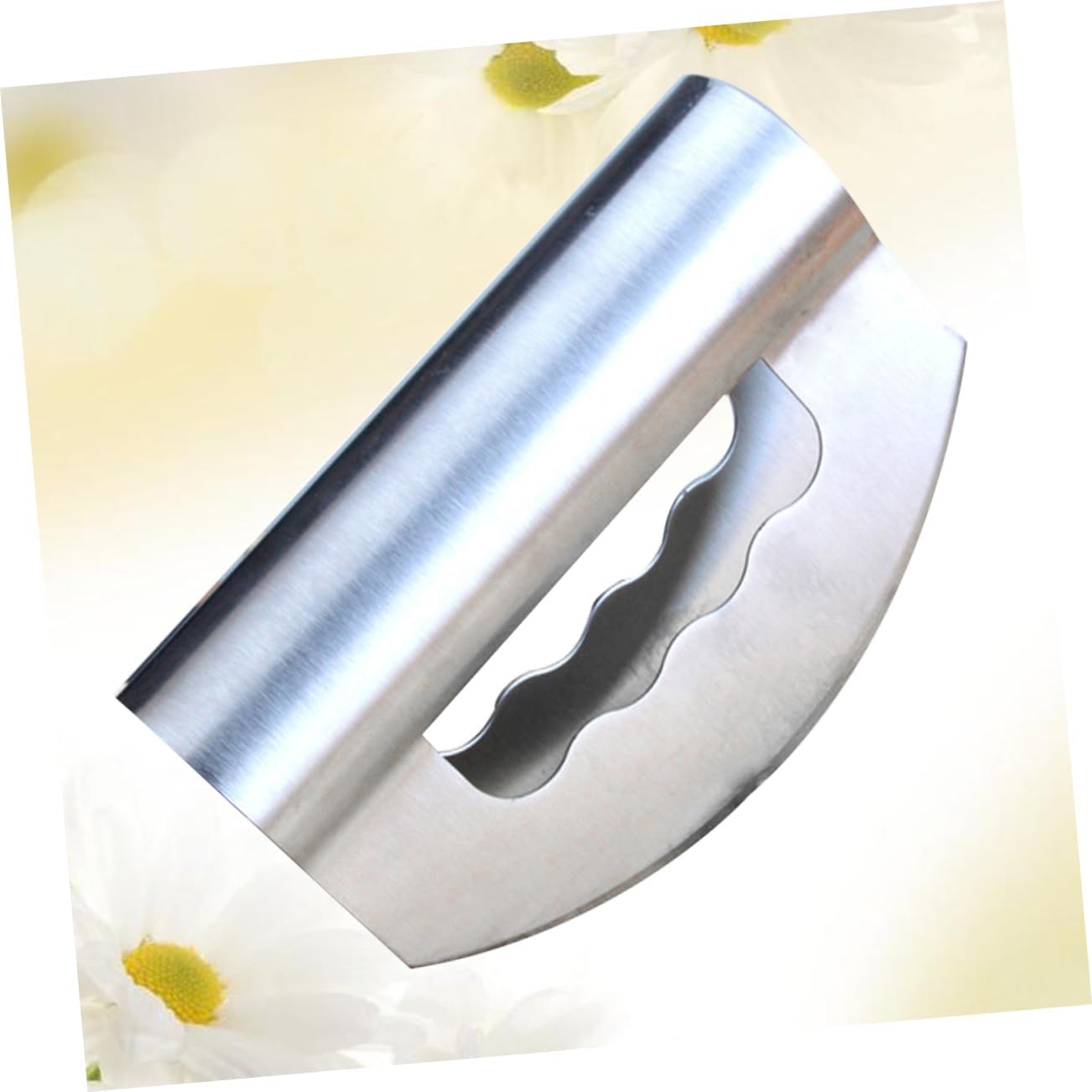 Salad Chopper with Double Stainless Steel Blades Ergonomic Handle Protective Multi-purpose Vegetable Cutter for Quick Slicing and Mincing Kitchen
