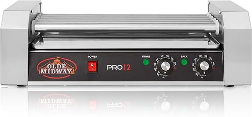 Miniatura 10 de Olde Midway Máquina eléctrica 1200-Watt de la cocina de la parrilla del rodillo del perro caliente 9 del perro caliente 9 - grado comercial