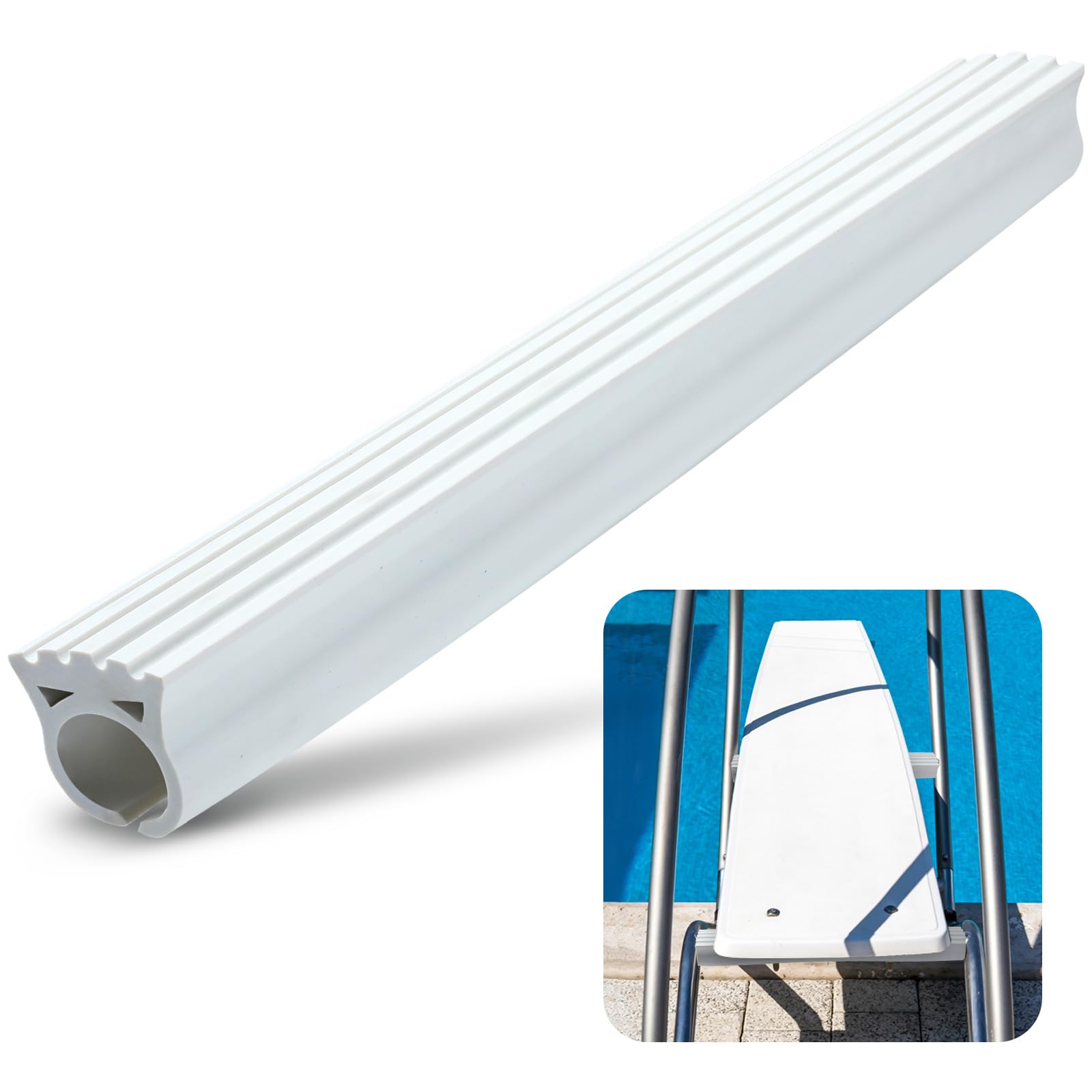 Fc-100a Pool Diving Board U-frame Fulcrum Cover Compatible with S.R. Smith Diving Board Parts,18-Inc Diving Board Cover White U-frame Fulcrum Cover for Outdoor Diving Board Swimming Pool Tool Supplies