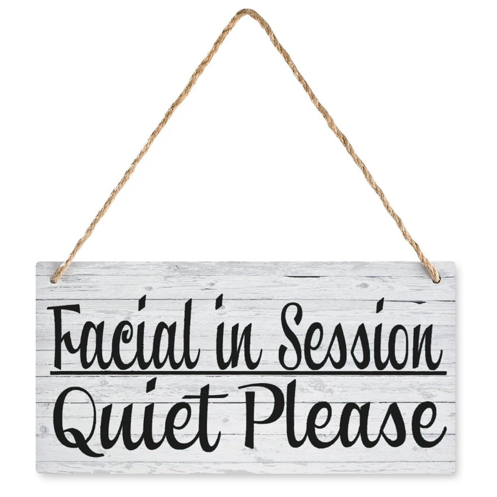 Facial in Session Quiet Please Wooden Sign - 12X6 Inch Spa Service Door Decor, Rustic Home Sign for Spa Rooms & Relaxation Spaces