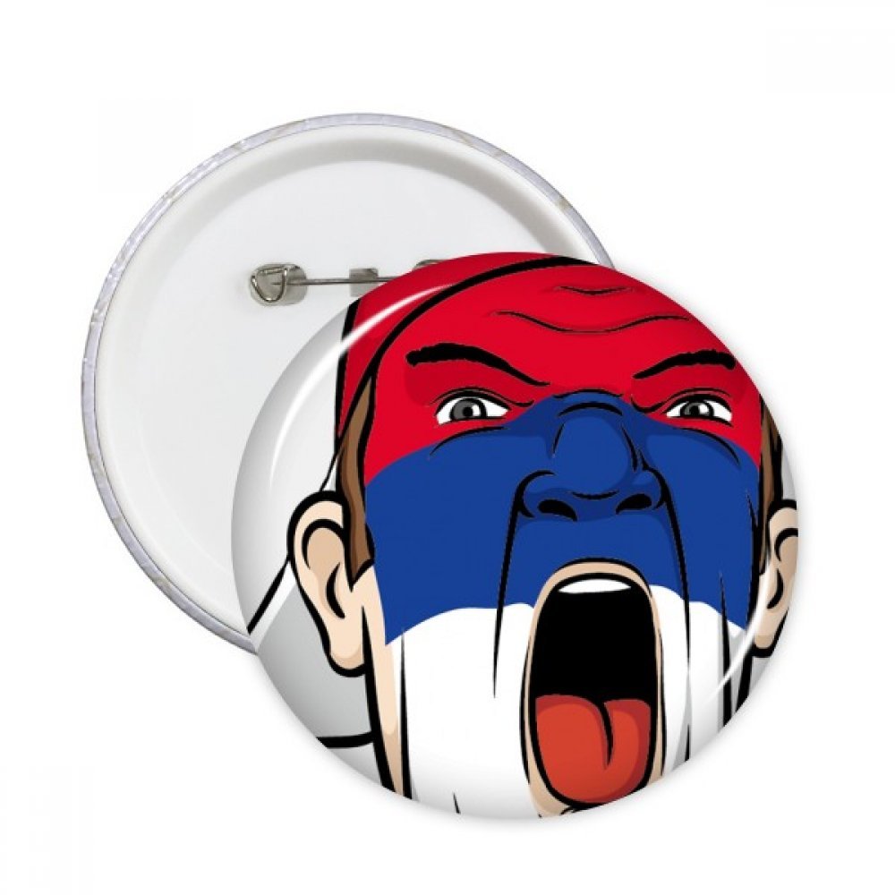 Badge bouton drapeau Pays-Bas 5pcs fixation facile pour vêtements