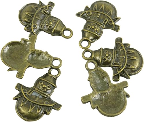 Joyería de tono de bronce antiguo que hace encantos hallazgos Proveedores 20QH06 Yeti Snowman