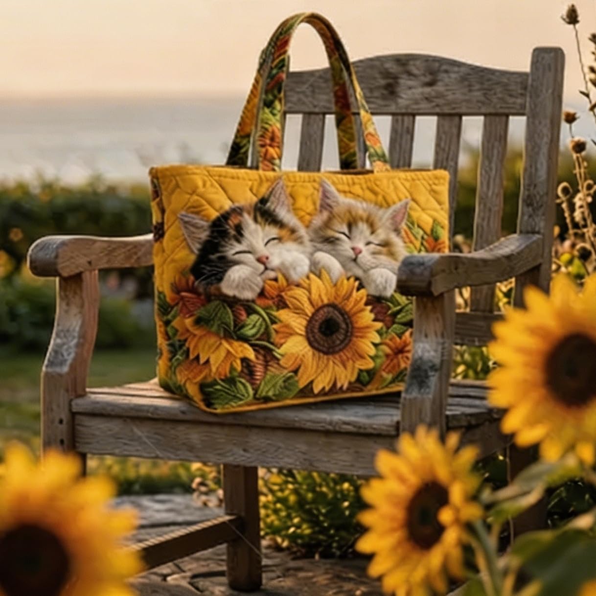 Sac matelassé femme léger à motifs fleurs, sac à main matelassé grande capacité réutilisable, sac pratique voyage courses quotidien, idée cadeau
