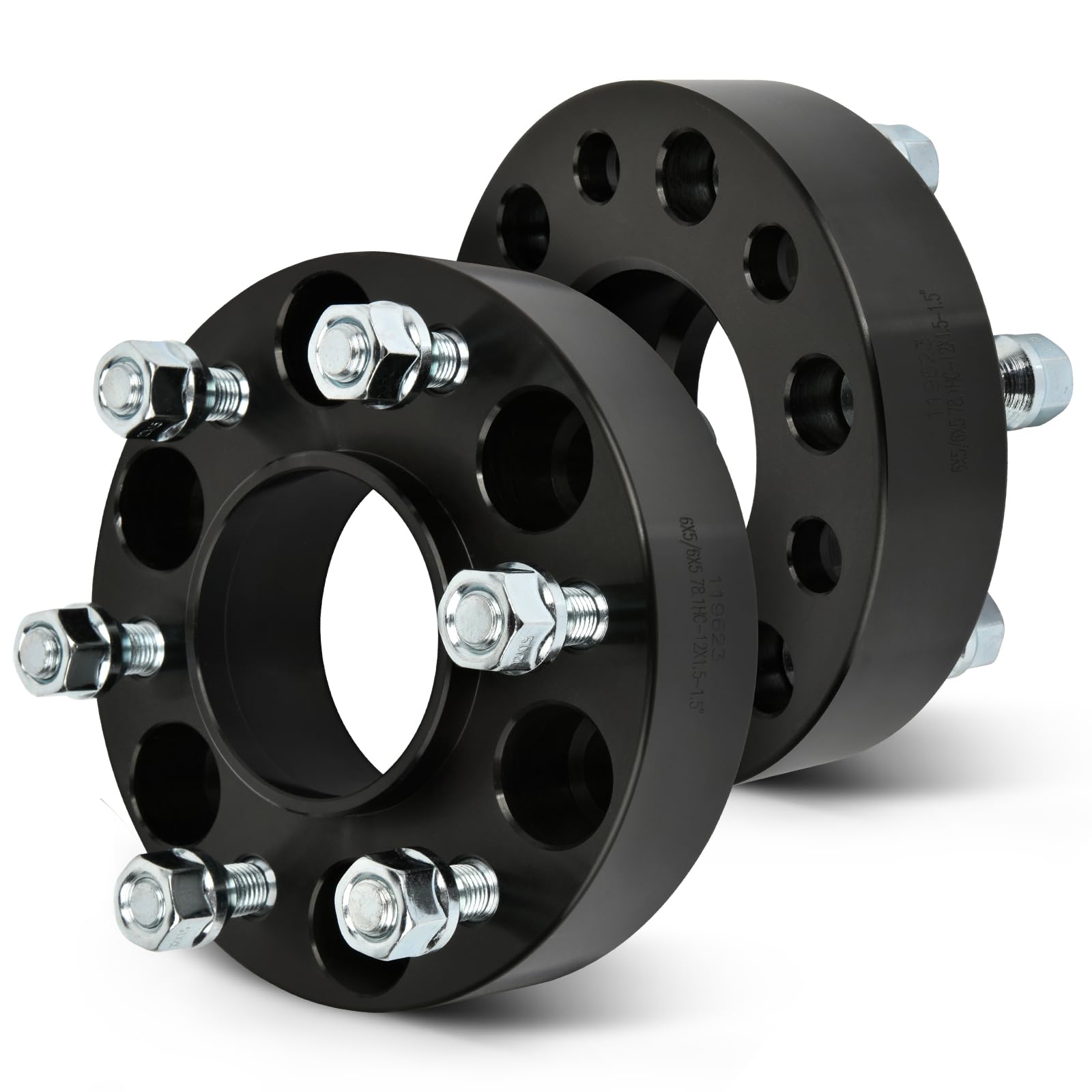 SCITOO 2Pcs 6x5 Wheel Spacers 1.5 inch for Chevy/for GMC for Envoy Black