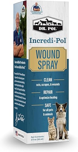 Miniatura 3 de Dr. Pol Incredi-Pol Spray para heridas para perros, gatos, caballos y todos los animales, cuidado de heridas de perro para limpiar cortes, rasguños,
