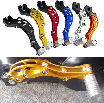 Cnc Aluminum Motorcycle Shift Lever For General Models Red Blue Orange Silver Black Gold Gear Shifter Pedal Easy Install(gold)