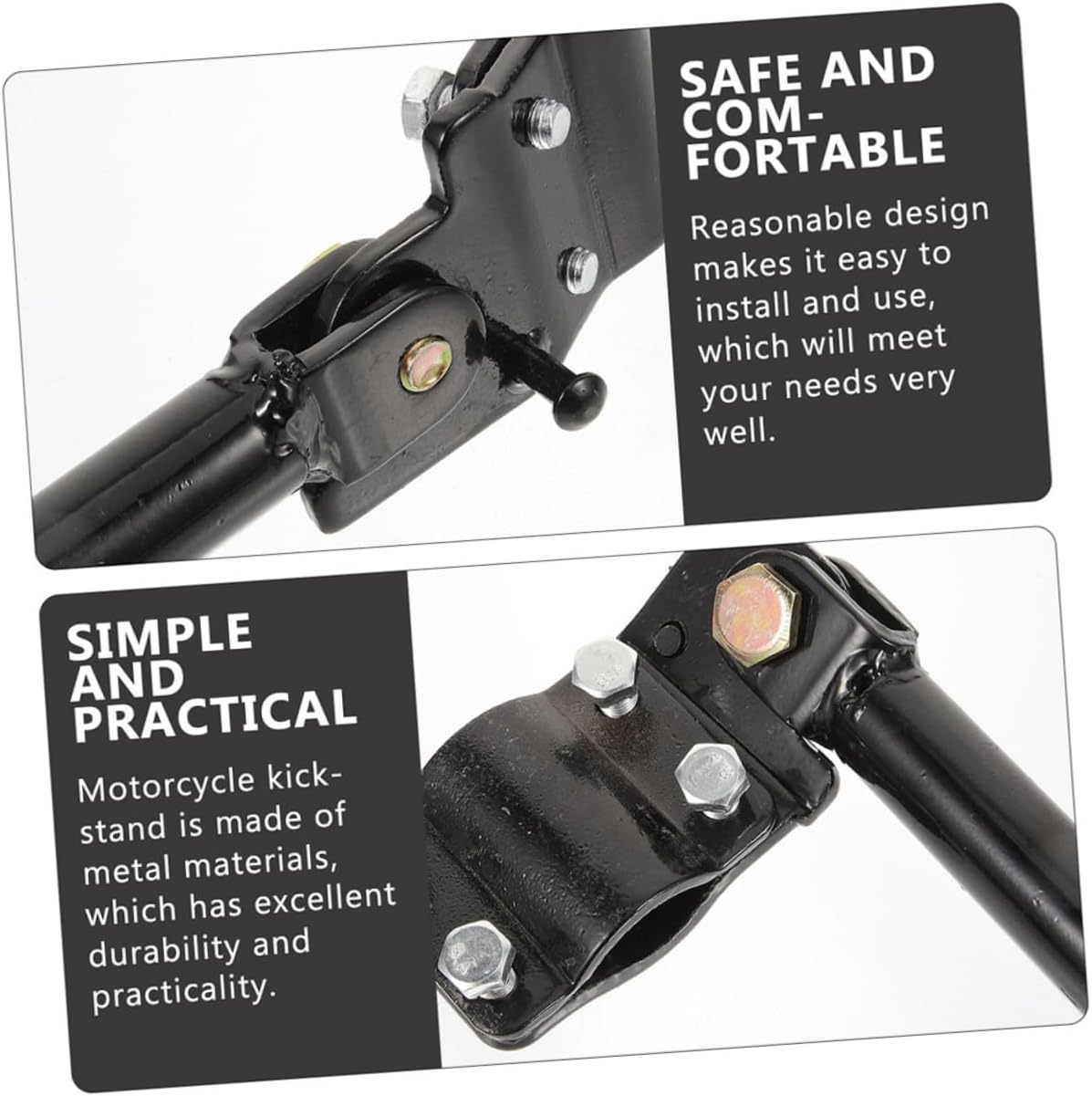 Metal Motorcycle Kickstand Replacement Side Stand for Parking