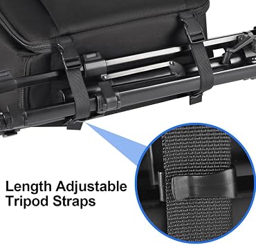Cwatcun Camera Backpack Professional DSLR Bag with USB Charging Port Rain Cover, Photography Laptop Backpack for Women Men Waterproof, Camera Case Compatible for Sony Canon Nikon Lens Tripod (Black)
