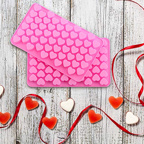 Tatuo 4 Pieces Heart Shape Silicone Molds Valentine's Chocolate Candy Molds Baking Jelly Mold For Party Cake Decoration #TOP6