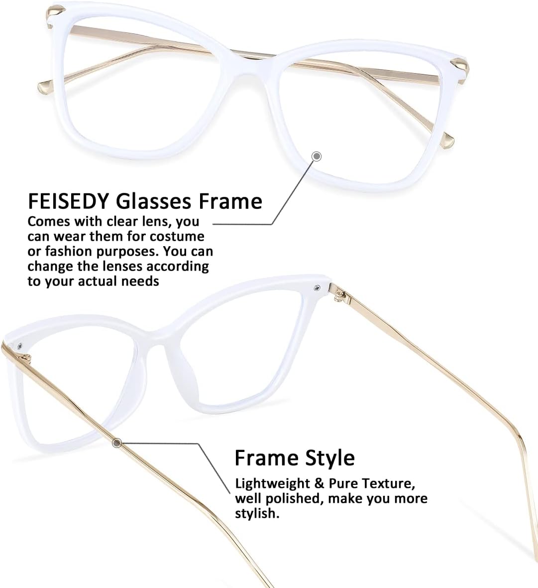 FEISEDY Gafas de Ojo de Gato de Gran Tamaño para Colombia Ubuy