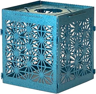 Pantalla portátil de aleación de Ti para lámpara de camping, estructura transparente para un bloqueo eficaz de la luz solar (azul)