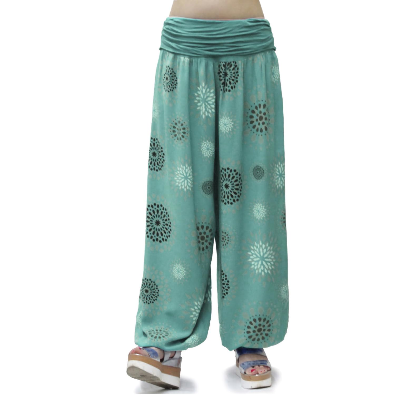 Glamexx24 Women's Harem Trousers, Lightweight Baggy Trousers, Aladdin Trousers, Sarouel Trousers, Yoga Trousers, Casual Trousers, Summer Trousers