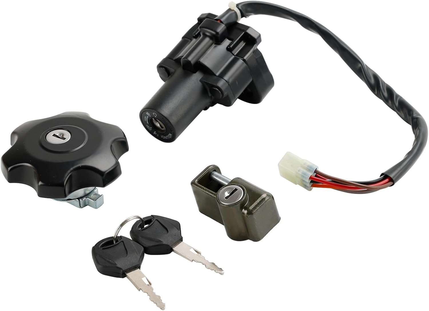 Mad Hornets Ignition Switch Fuel Cap Seat Lock Set For Suzuki DR650 DR650SE 1996-2022
