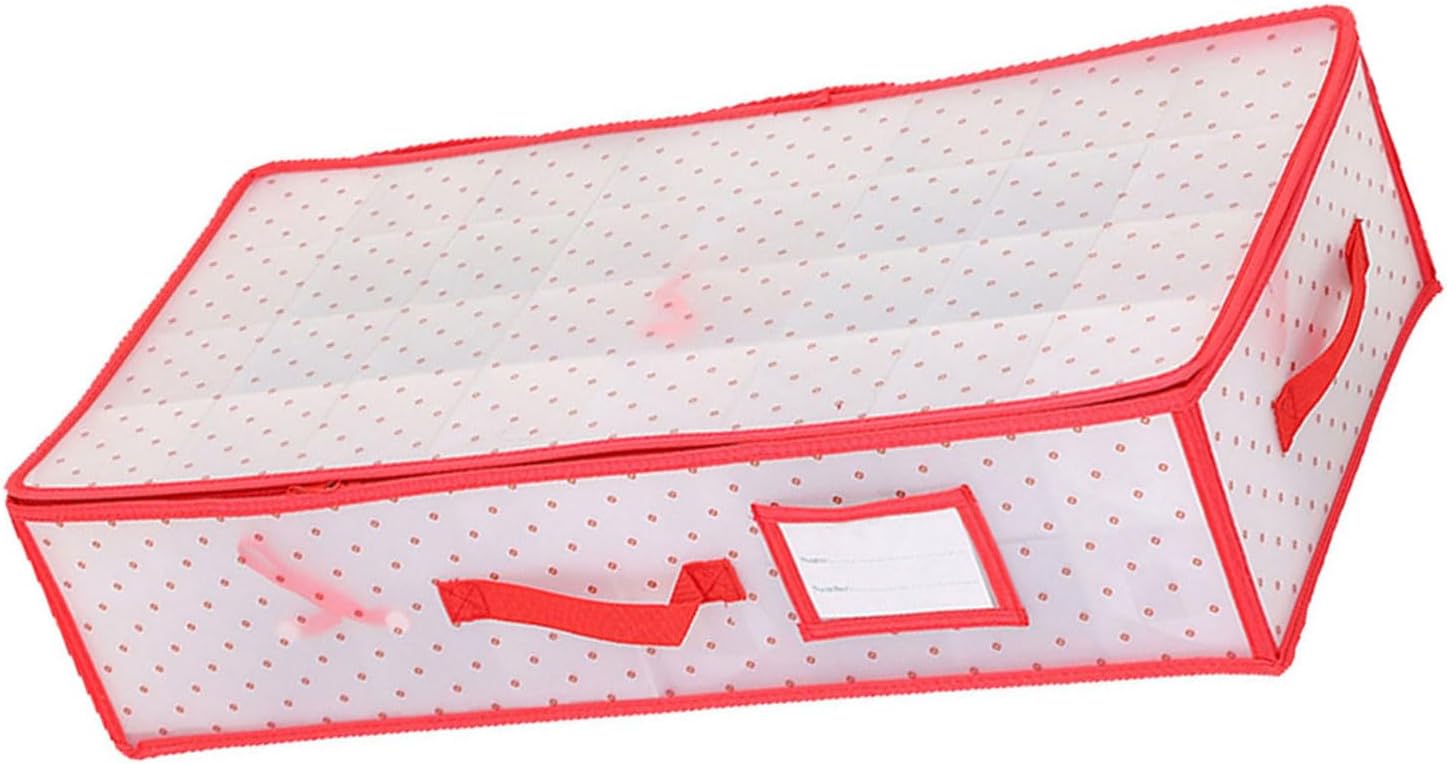 Large Capacity Foldable 64 Pocket Storage Container Sturdy Oxfords Materials Christmas Decoration Organizers Large-Capacity Storage Container for Christmas Decor Organization