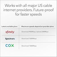 Vista 3 de Netgear Orbi Combo de Router de Módem de Cable Sistema Mallado (CBK752) DOCSIS 3.1 – WiFi 6 AX4200 (4.2 Gbps) – Funciona con Xfinity, Spectrum, Cox