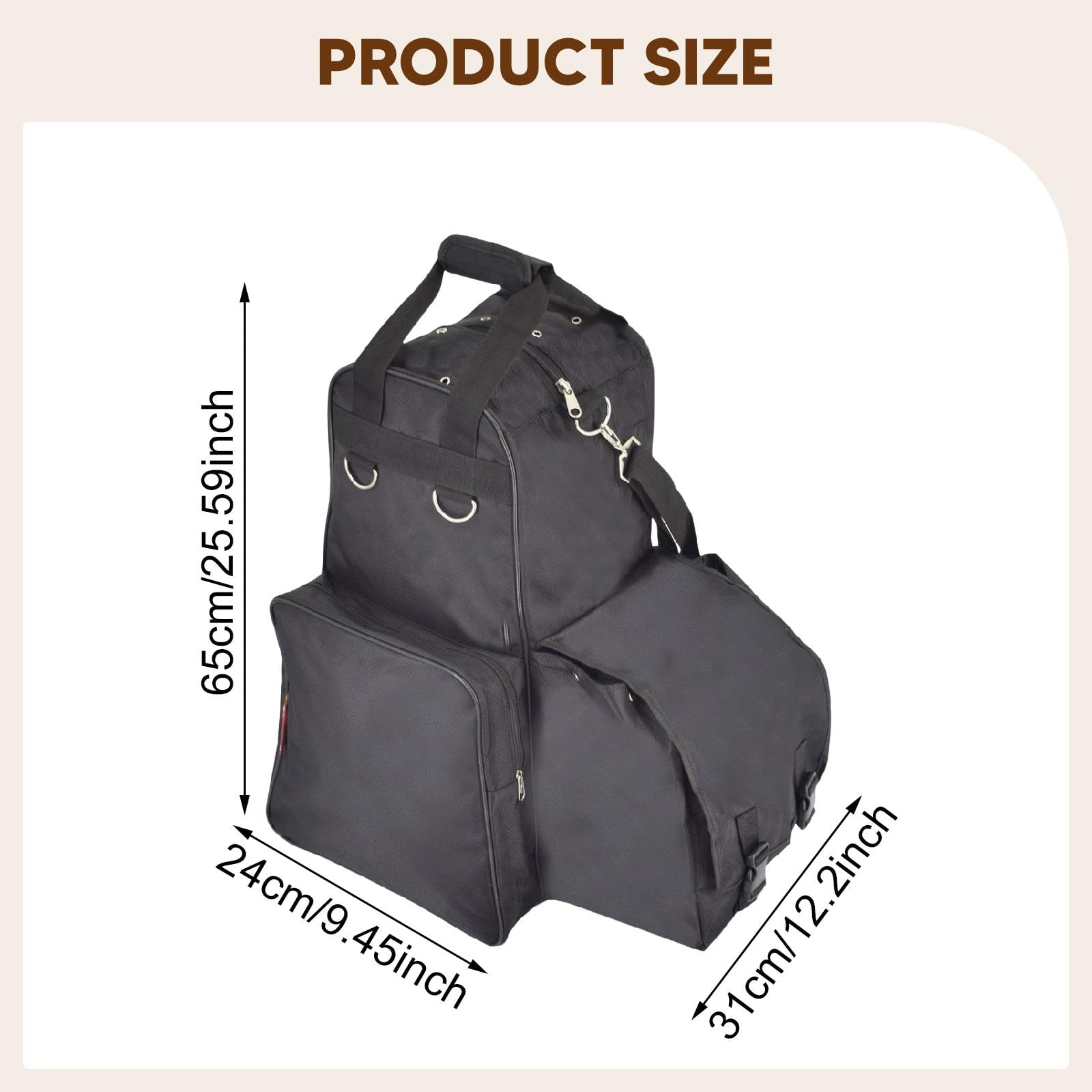 Bolsa de transporte para ecuestre, bolsa de transporte para botas de equitación, portátil, de competición, versátil y con protección.
