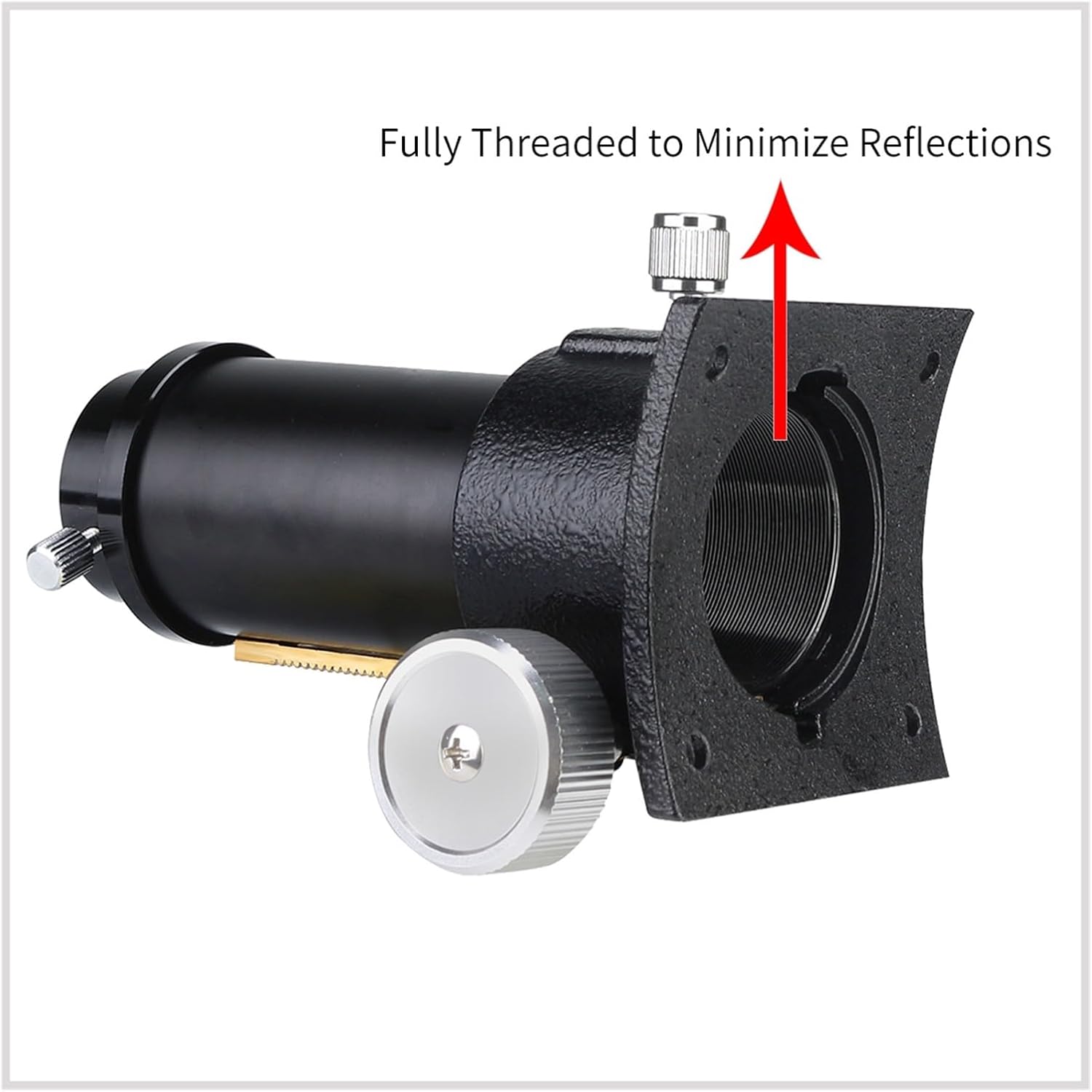 Astronomical Telescope Accessories, SV181 1.25 Inch Rack and Pinion Focuser Full Metal Fully Threaded Reflector with Dust Coverfor Telescope,for Replacing Telescope Accessories