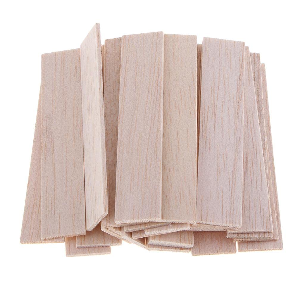 Enakshi Natural Round Balsa Wood Woodcraft Flat Sticks Dowel 30 Pieces 90mm-picture-18